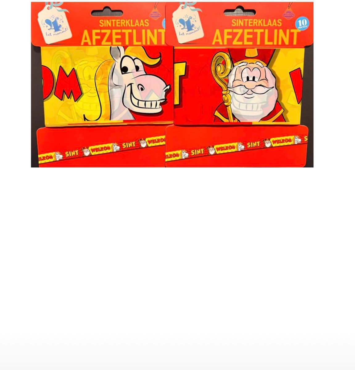 Afzetlint Sinterklaas | Sinterklaas versiering | 2x10 meter lang | Welkom Sint